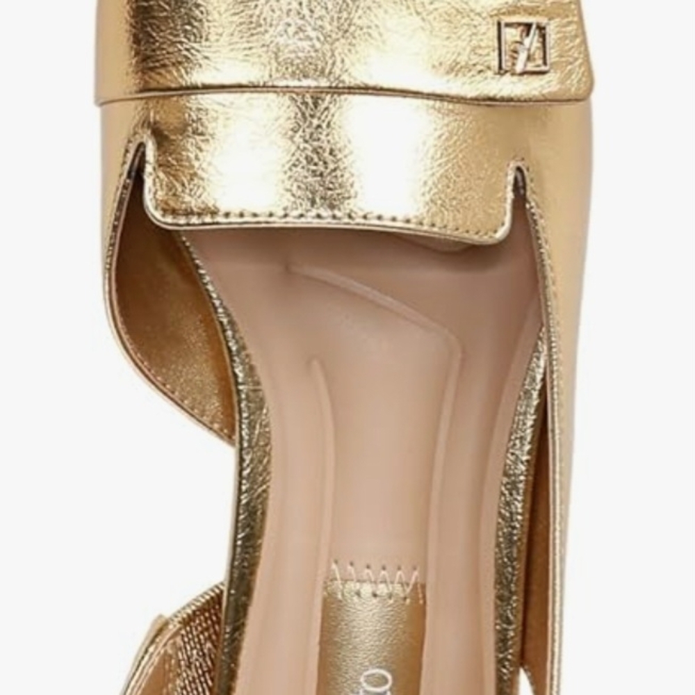 Franco Sarto Metallic Gold Loafer Flat